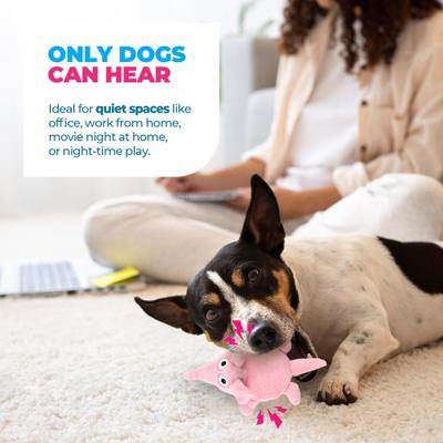 Show full view: allforpaws Ultrasonic Delirious Elephant Plush Dog Toy, Pink slide 3 of 10