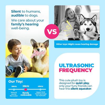 Show full view: allforpaws Ultrasonic Delirious Elephant Plush Dog Toy, Pink slide 2 of 10