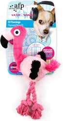 allforpaws Ultrasonic Dj Flamingo Plush Dog Toy, Pink