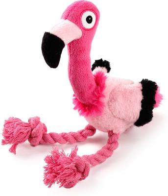 Show full view: allforpaws Ultrasonic Dj Flamingo Plush Dog Toy, Pink slide 9 of 9
