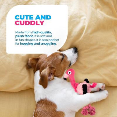 Show full view: allforpaws Ultrasonic Dj Flamingo Plush Dog Toy, Pink slide 4 of 9