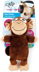 allforpaws Ultrasonic Hypno Monkey Plush Dog Toy, Brown
