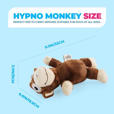 Show full view: allforpaws Ultrasonic Hypno Monkey Plush Dog Toy, Brown slide 7 of 10