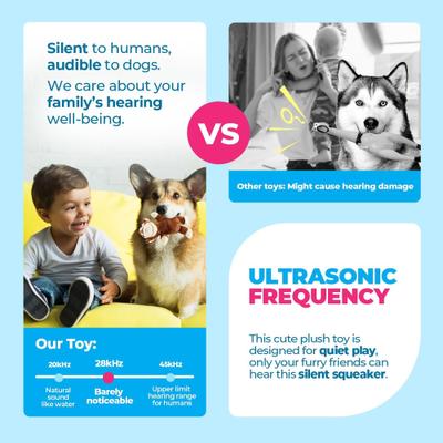 Show full view: allforpaws Ultrasonic Hypno Monkey Plush Dog Toy, Brown slide 2 of 10