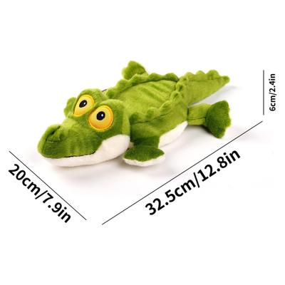 Show full view: allforpaws Ultrasonic Sky Gator Plush Dog Toy, Green slide 8 of 11