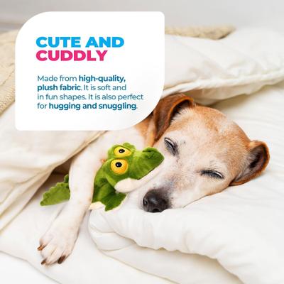 Show full view: allforpaws Ultrasonic Sky Gator Plush Dog Toy, Green slide 6 of 11