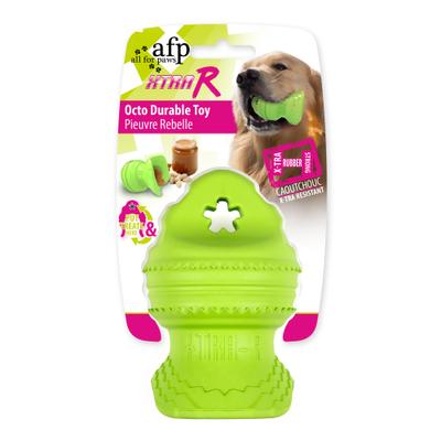 Show full view: allforpaws Xtra-R-Xtra-R Octo Dog Chew Toy, Green slide 1 of 8