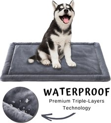 Allisandro anti-slip kennel pads waterproof dog bed, Grey, Large slide 2 of 5