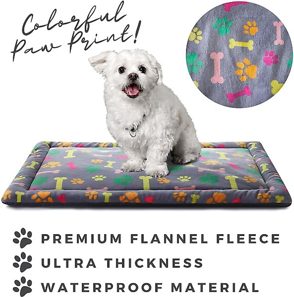 Show full view: Allisandro Cozy Anti-Slip Kennel Bed & Travel Companion Dog Crate Mat, Vivid Bone, Large slide 3 of 7