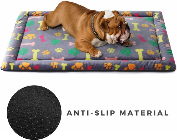 Show full view: Allisandro Cozy Anti-Slip Kennel Bed & Travel Companion Dog Crate Mat, Vivid Bone, Large slide 5 of 7