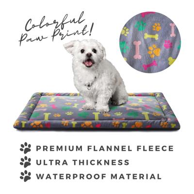 Show full view: Allisandro Cozy Anti-Slip Kennel Bed & Travel Companion Dog Crate Mat, Vivid Bone, Medium slide 3 of 7