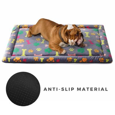 Show full view: Allisandro Cozy Anti-Slip Kennel Bed & Travel Companion Dog Crate Mat, Vivid Bone, Medium slide 5 of 7
