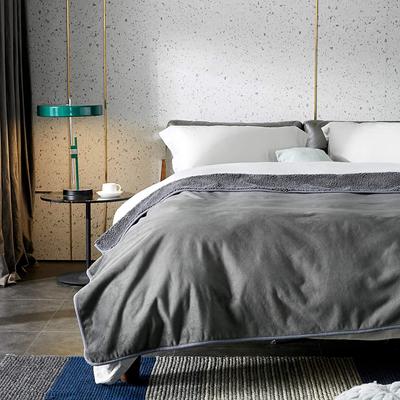 Show full view: Allisandro Extra Soft Micro Fleece with Sherpa Triple Layer Tech Waterproof Cat & Dog Blanket, Dark Grey, Large slide 7 of 10