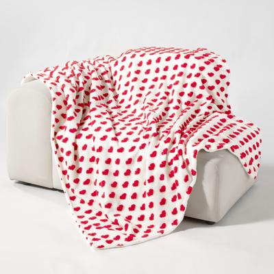 Show full view: Allisandro Heart Jacquard Dog & Cat Blanket, Red Heart, Medium slide 3 of 5