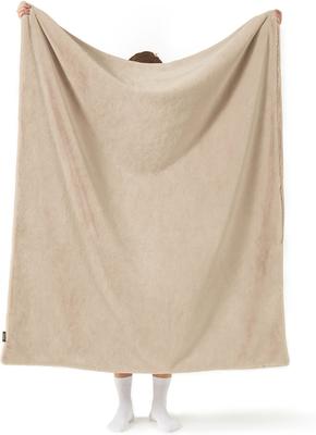 Show full view: Allisandro Luxe Faux Fur Dog & Cat Blanket, Beige, XX-Large slide 4 of 7