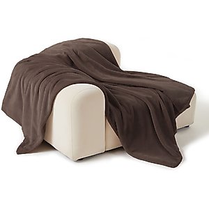 Allisandro Luxe Faux Fur Dog & Cat Blanket, Brown, Medium