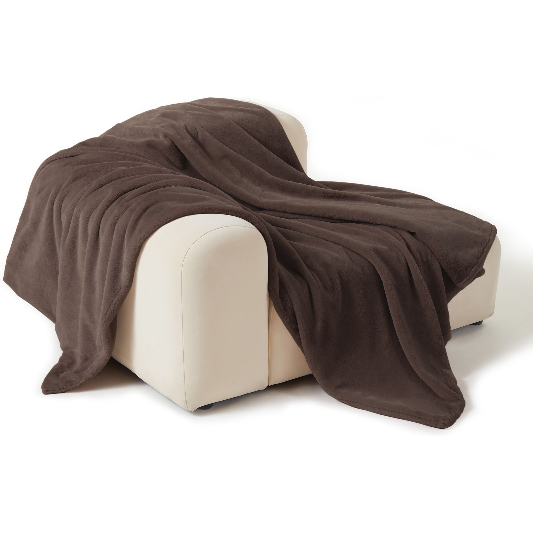 Allisandro Luxe Faux Fur Dog & Cat Blanket, Brown, XX-Large