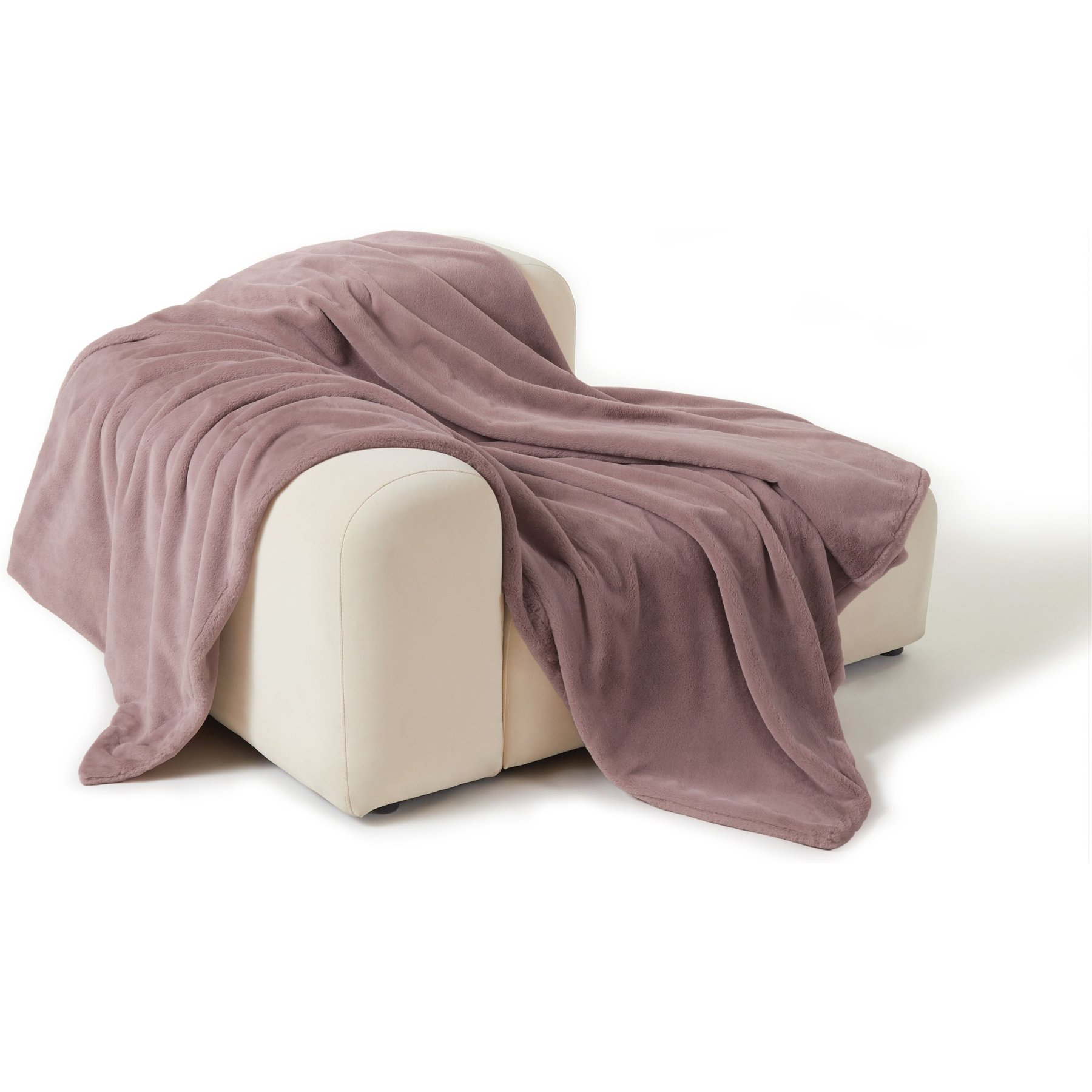 Allisandro Luxe Faux Fur Dog & Cat Blanket, Dusty Pink, X-Large