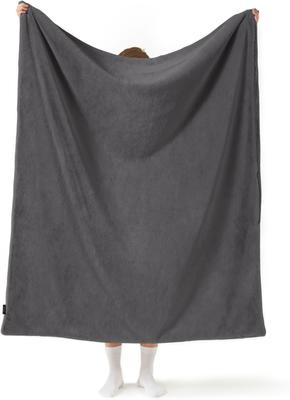 Show full view: Allisandro Luxe Faux Fur Dog & Cat Blanket, Grey, Large slide 4 of 7