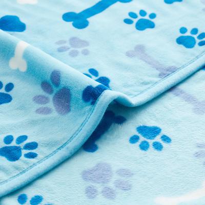 Show full view: Allisandro Microplush Fleece Polyester Dog & Cat Blanket, Blue, Large slide 6 of 10
