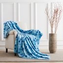 Allisandro Microplush Fleece Polyester Dog & Cat Blanket, Blue, XX-Large