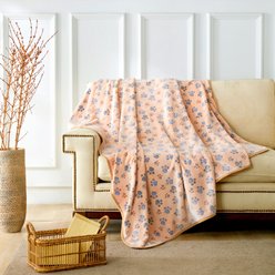 Allisandro Microplush Fleece Polyester Dog & Cat Blanket, Brown, X-Large