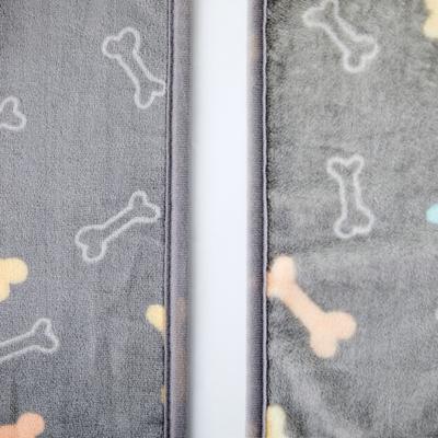 Show full view: Allisandro Microplush Fleece Polyester Dog & Cat Blanket, Grey Bone, XX-Large slide 6 of 8