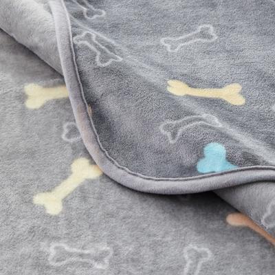 Show full view: Allisandro Microplush Fleece Polyester Dog & Cat Blanket, Grey Bone, XX-Large slide 7 of 8