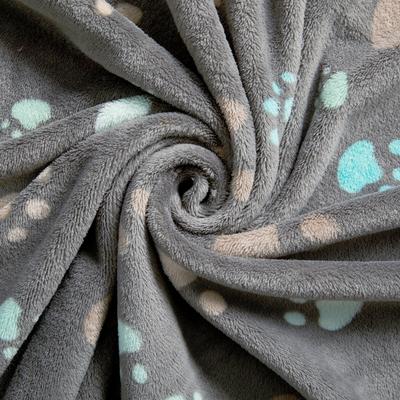 Show full view: Allisandro Microplush Fleece Polyester Dog & Cat Blanket, Grey Paw, X-Large slide 4 of 8