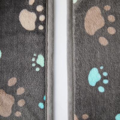 Show full view: Allisandro Microplush Fleece Polyester Dog & Cat Blanket, Grey Paw, X-Large slide 6 of 8