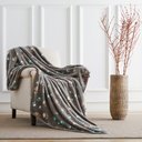 Allisandro Microplush Fleece Polyester Dog & Cat Blanket, Grey Paw, XX-Large