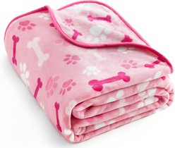 Allisandro Microplush Fleece Polyester Dog & Cat Blanket, Pink, Large