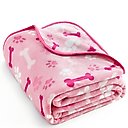 Allisandro Microplush Fleece Polyester Dog & Cat Blanket, Pink, Large