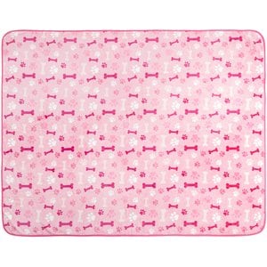 Allisandro Microplush Fleece Polyester Dog & Cat Blanket, Pink, Large
