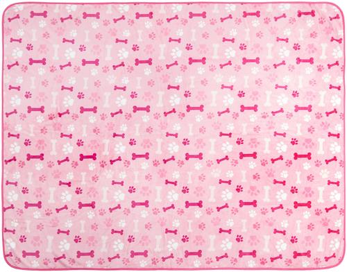 Show full view: Allisandro Microplush Fleece Polyester Dog & Cat Blanket, Pink, Large slide 3 of 9