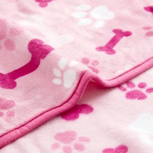 Allisandro Microplush Fleece Polyester Dog & Cat Blanket, Pink, Large