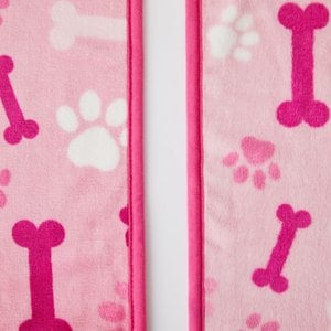 Allisandro Microplush Fleece Polyester Dog & Cat Blanket, Pink, Large