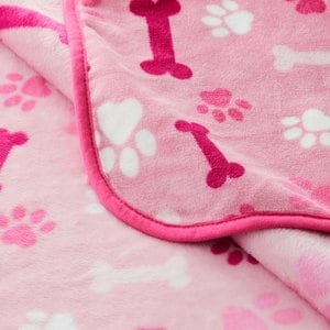 Allisandro Microplush Fleece Polyester Dog & Cat Blanket, Pink, Large