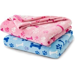 Allisandro Microplush Fleece Polyester Dog & Cat Blanket, Pink, Large
