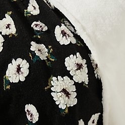 Allisandro Midnight Gardenia Jacquard Dog & Cat Blanket, Black, Large slide 2 of 5