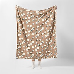 Allisandro Midnight Gardenia Jacquard Dog & Cat Blanket, Brown, Large slide 2 of 5
