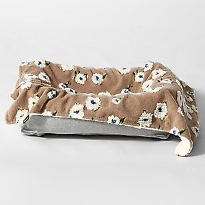 Allisandro Midnight Gardenia Jacquard Dog & Cat Blanket, Brown, Medium