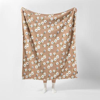 Show full view: Allisandro Midnight Gardenia Jacquard Dog & Cat Blanket, Brown, Medium slide 5 of 6