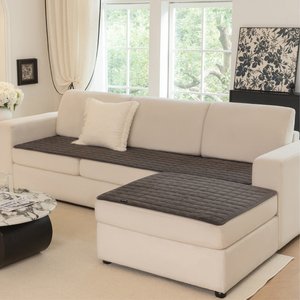 Allisandro Premium Anti-Slip Waterproof Sofa Furniture Protector, Dark Grey, 32 x 56-in