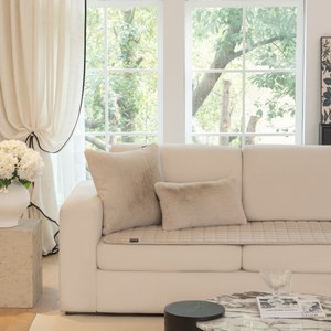 Allisandro Premium Anti-Slip Waterproof Sofa Furniture Protector, Khaki, 32 x 49-in