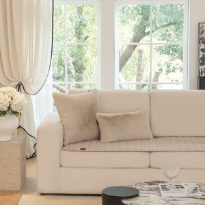 Allisandro Premium Anti-Slip Waterproof Sofa Furniture Protector, Khaki, 32 x 68-in