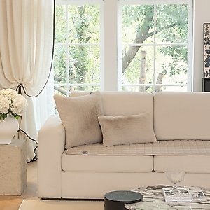 Allisandro Premium Anti-Slip Waterproof Sofa Furniture Protector, Khaki, 32 x 73-in