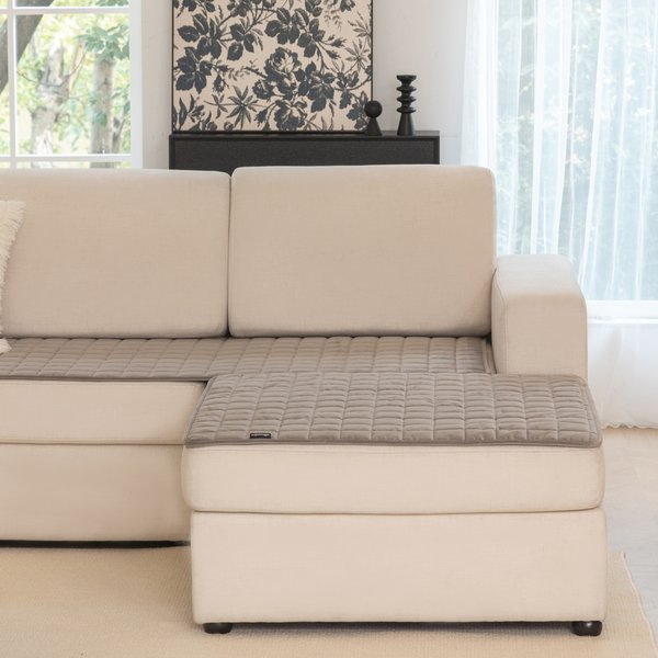 Show full view: Allisandro Premium Anti-Slip Waterproof Sofa Furniture Protector, Light Grey, 32 x 49-in slide 6 of 10