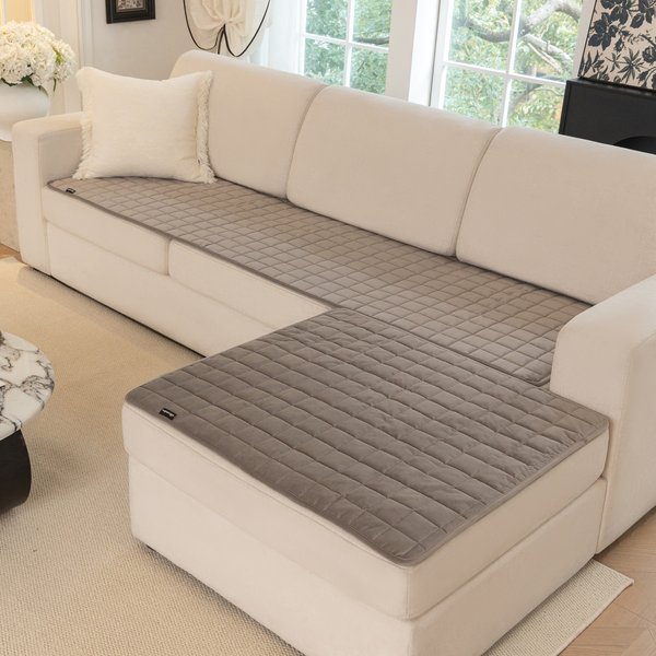 Show full view: Allisandro Premium Anti-Slip Waterproof Sofa Furniture Protector, Light Grey, 32 x 49-in slide 4 of 10