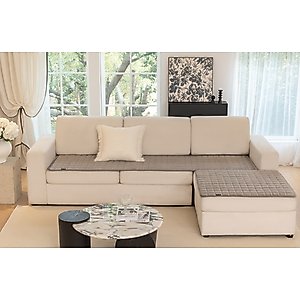 Allisandro Premium Anti-Slip Waterproof Sofa Furniture Protector, Light Grey, 32 x 89-in